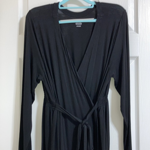 Bump in the Night Women’s Black Maternity bath robe size 2X - Picture 2 of 8